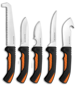 Cold Steel Fixed Blade Hunting Kit / 5-Piece Knife Set Black/Orange (CSFXFLDKIT)