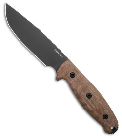 Cold Steel The Republic Knife Fixed Blade Knife Tan Linen Micarta (5" Black)