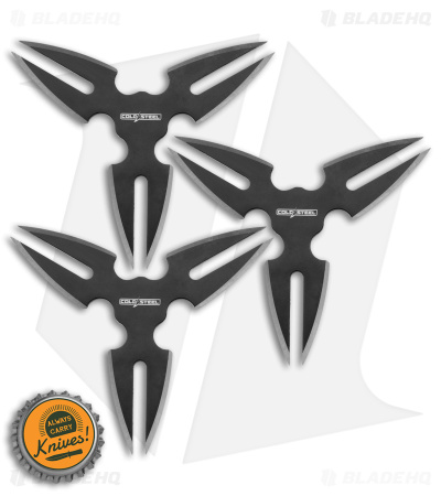 Cold Steel Throwing Stars Black Stainless Steel (3 Pack) 15STR3PK