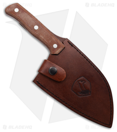 Condor Serbian Kuvar Cleaver Fixed Blade Knife Natural Micarta (6.2" Black) 