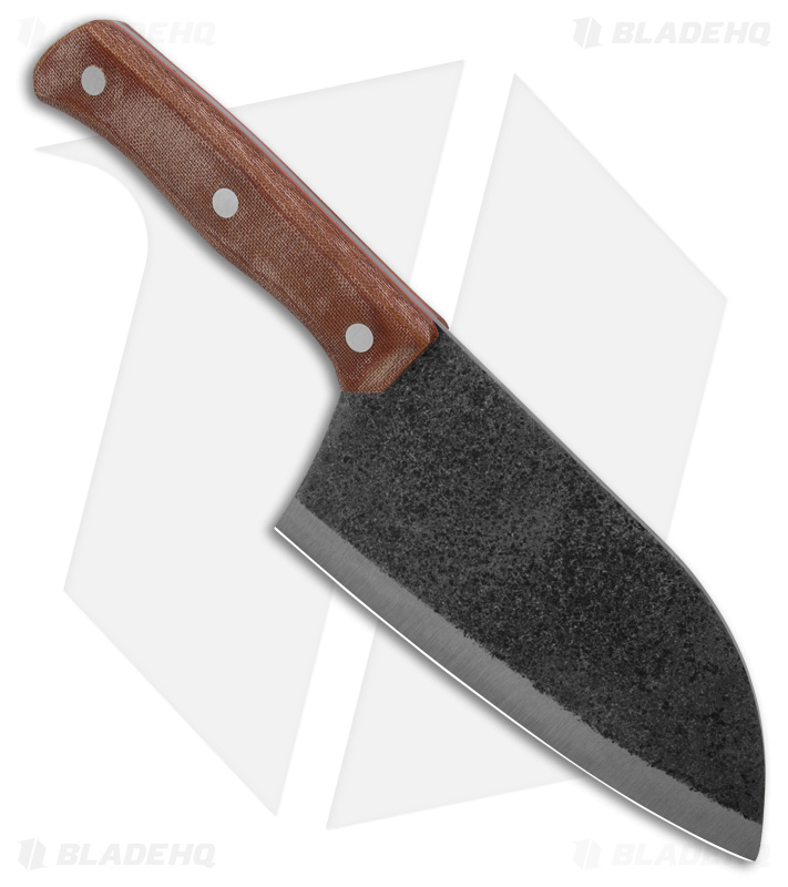 Condor Serbian Kuvar Cleaver Fixed Blade Knife Natural Micarta (6.2" Black) 