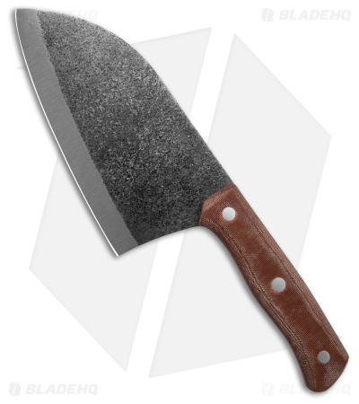 Condor Serbian Kuvar Cleaver Fixed Blade Knife Natural Micarta (6.2" Black) 