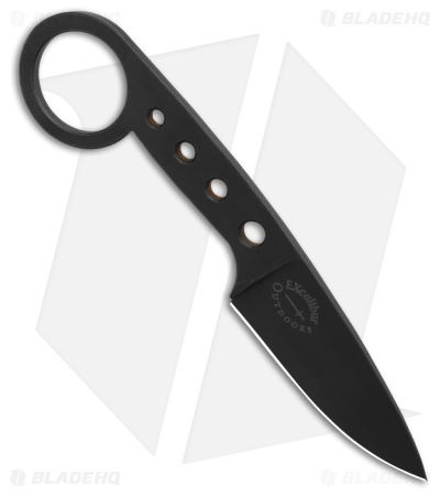 Excalibur Outdoors Bird & Trout Fixed Blade Knife Black (2.625" Black)