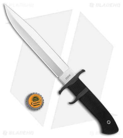 Cold Steel OSS Double-Edged Fighter Fixed Blade Knife (8.25" Satin) 39LSSC