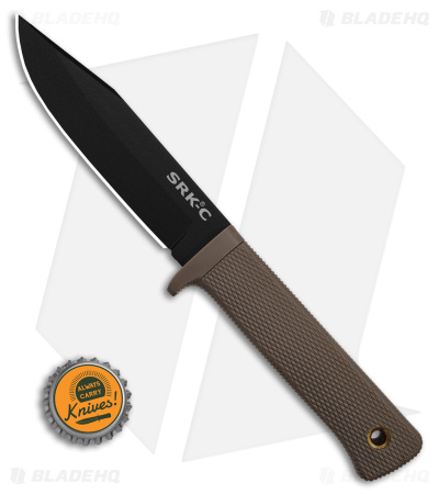 Cold Steel SRK-C Compact Fixed Blade Knife Dark Earth Kray-Ex (5" Black SK-5)