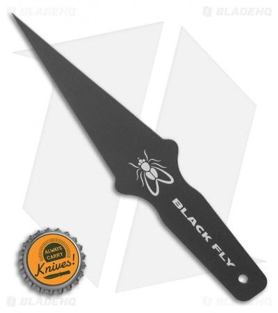 Cold Steel 8" Black Fly Fixed Blade Throwing Knife (4" Black)