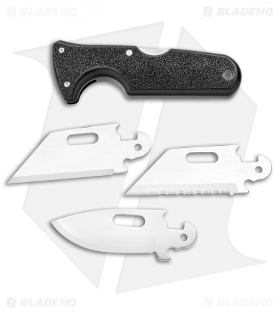 Cold Steel Click-N-Cut Exchangeable Blade Knife Black ABS (2.5" Stonewash)