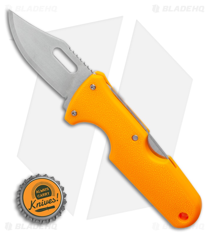 Cold Steel Click-N-Cut Hunter Knife Orange ABS (2.5" Stonewash)
