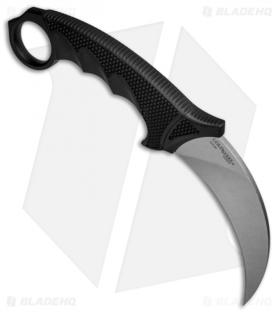 Cold Steel Karambit Steel Tiger Fixed Blade Knife (4.75" Stonewash) 49KST