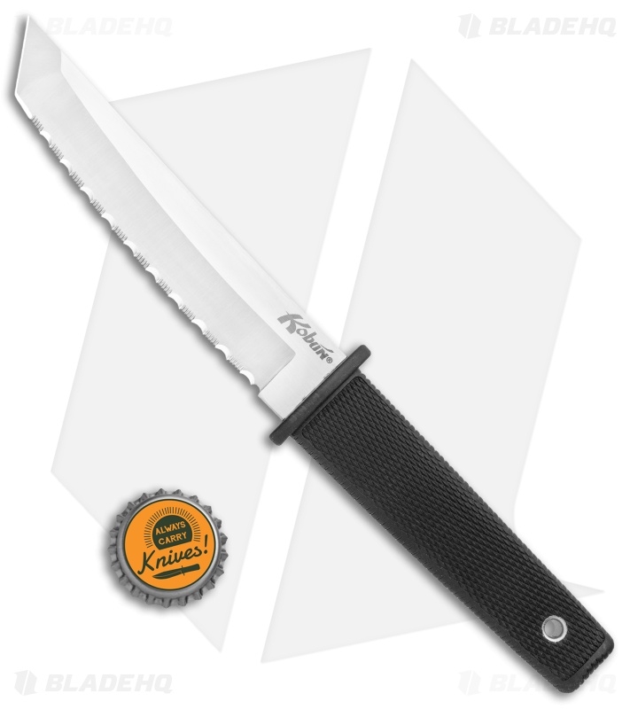 Cold Steel Kobun Tanto Fixed Blade Knife (5.5" Satin Serrated) 17TS