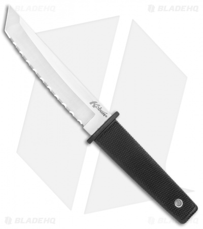 Cold Steel Kobun Tanto Fixed Blade Knife (5.5" Satin Serrated) 17TS