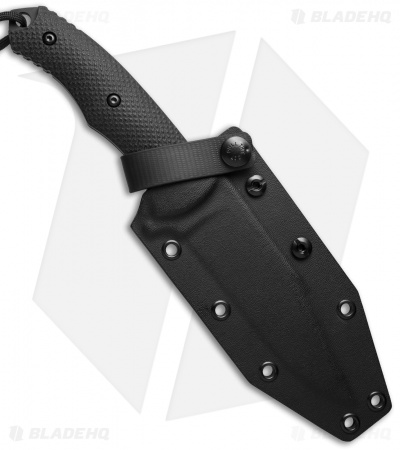 Combative Edge Rebel Fixed Blade Knife Black G-10 (5" Black Serr)