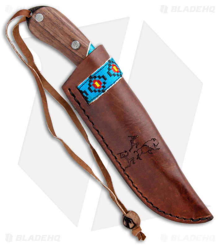 Condor Blue River Fixed Blade Knife Knife Walnut/Turquoise (4.5" Black)