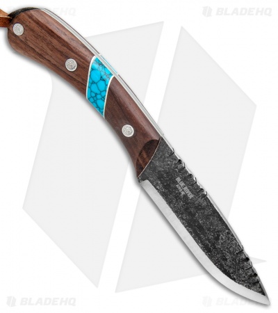 Condor Blue River Fixed Blade Knife Knife Walnut/Turquoise (4.5" Black)