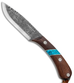 Condor Blue River Fixed Blade Knife Knife Walnut/Turquoise (4.5" Black)