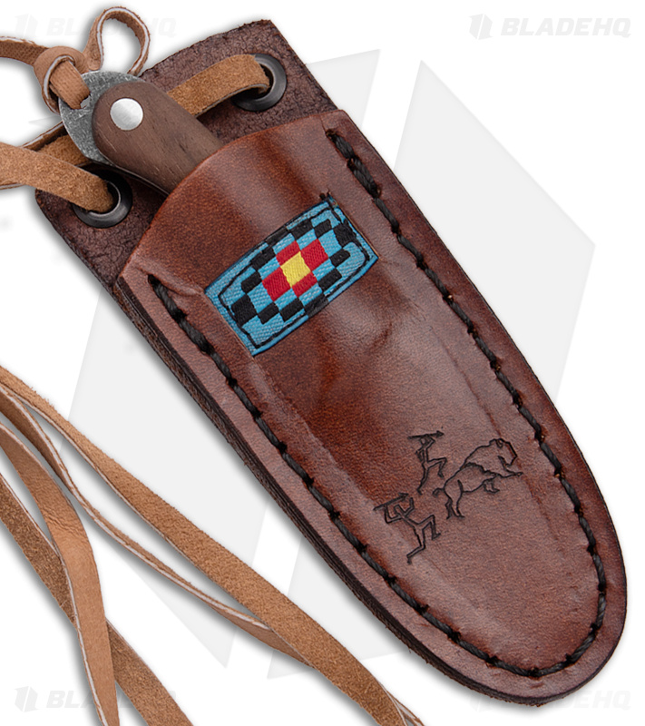 Condor Blue River Neck Knife Fixed Blade Walnut/Turquoise (2.25" Gray)