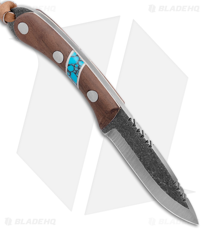 Condor Blue River Neck Knife Fixed Blade Walnut/Turquoise (2.25" Gray)