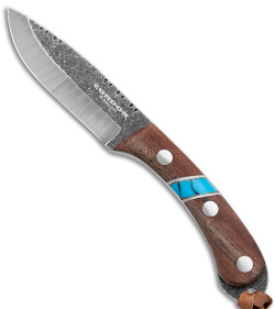 Condor Blue River Neck Knife Fixed Blade Walnut/Turquoise (2.25" Gray)