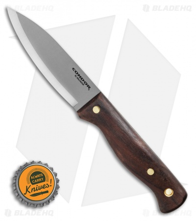 Condor Bushlore Camp Fixed Blade Knife Hardwood (4.3" BB/Satin)