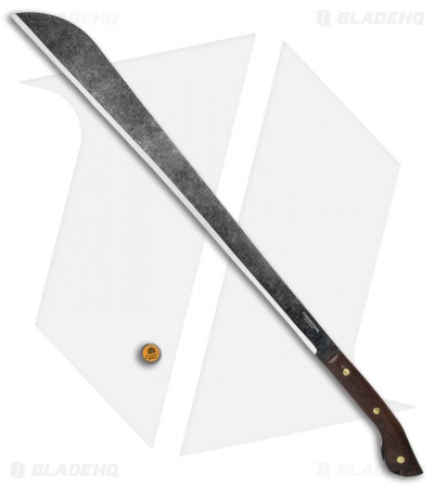 Condor Cojang Jungle Machete Fixed Blade Walnut w/ Leather Sheath (20.1" Black) 