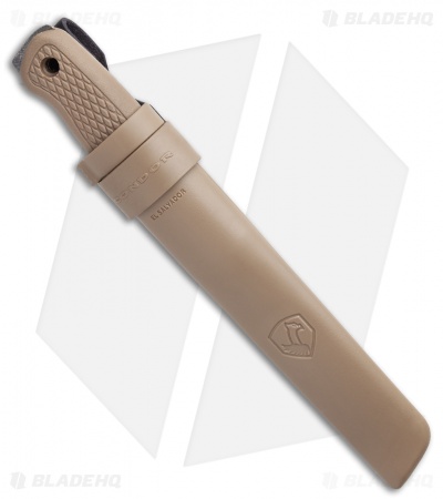 Condor Terrasaur Fixed Blade Knife Desert Tan Rubber (4.25" Black)