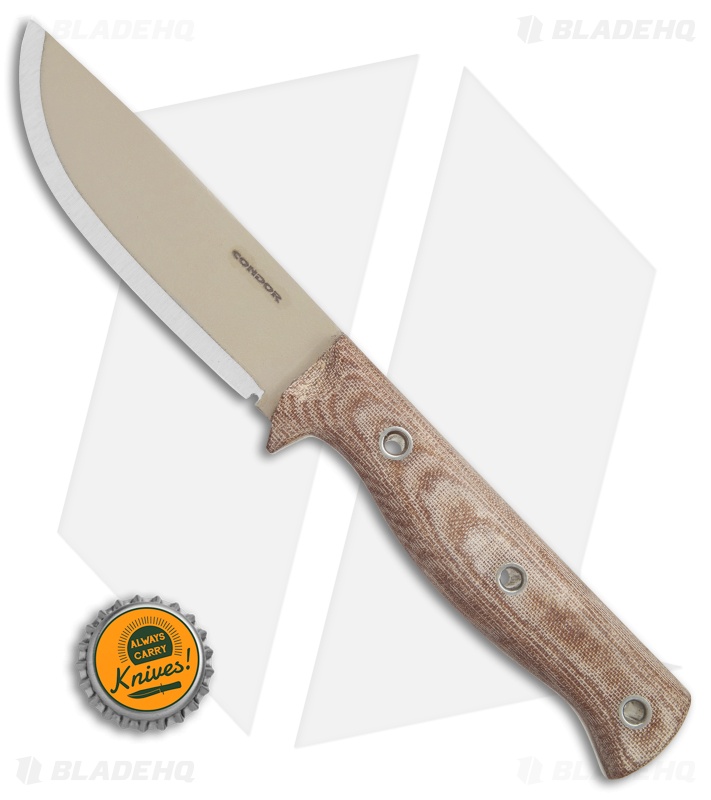 Condor Desert Romper Fixed Blade Knife Tan Micarta (4.5" Tan) CTK3909-4.5