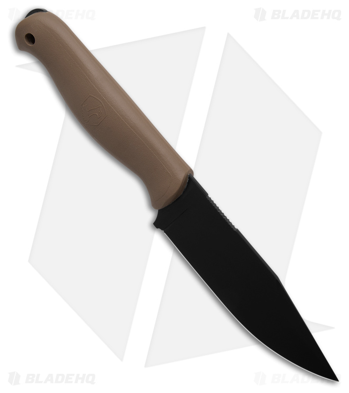 Condor Fighter Knife Fixed Blade Knife HIP Brown (4.9" Black) 