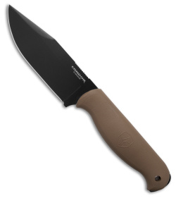 Condor Fighter Knife Fixed Blade Knife HIP Brown (4.9" Black) 