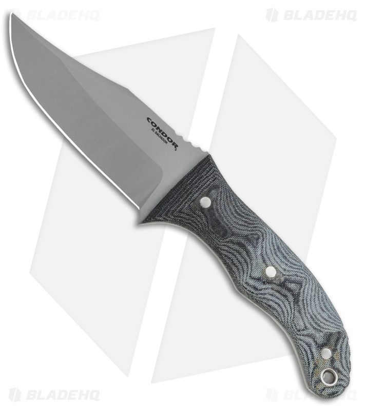 Condor Little Bowie Knife Gray Micarta (4.6" Bead Blast)