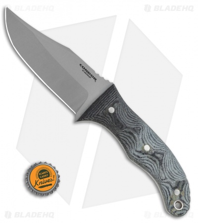 Condor Little Bowie Knife Gray Micarta (4.6" Bead Blast)