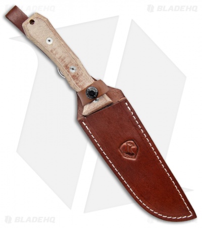 Condor Mountain Pass Camp Fixed Blade Knife w/ Leather Sheath (7" Black) 