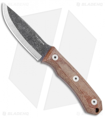 Condor Mountain Pass Carry Fixed Blade Knife w/ Leather Sheath (3.5" Black) 
