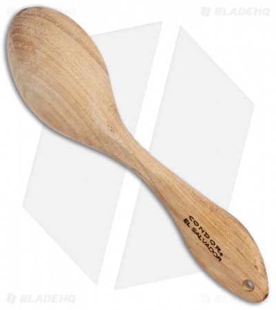Condor Norse Dragon Carved Spoon Burnt American Hickory w/ Sheepskin Sheath