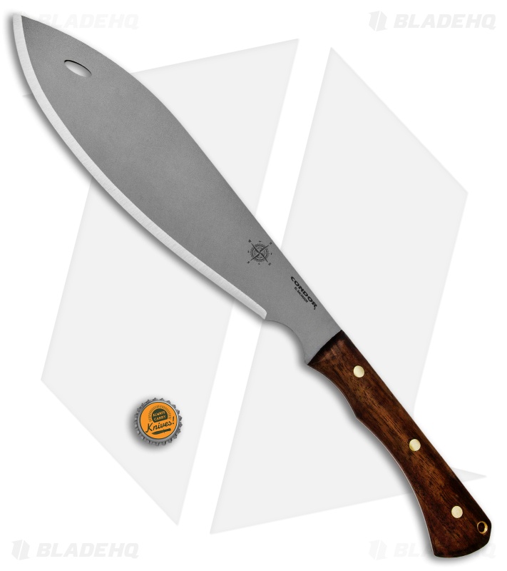 Condor Polar North Machete Fixed Blade Walnut w/ Leather Sheath (11.7" BB) 