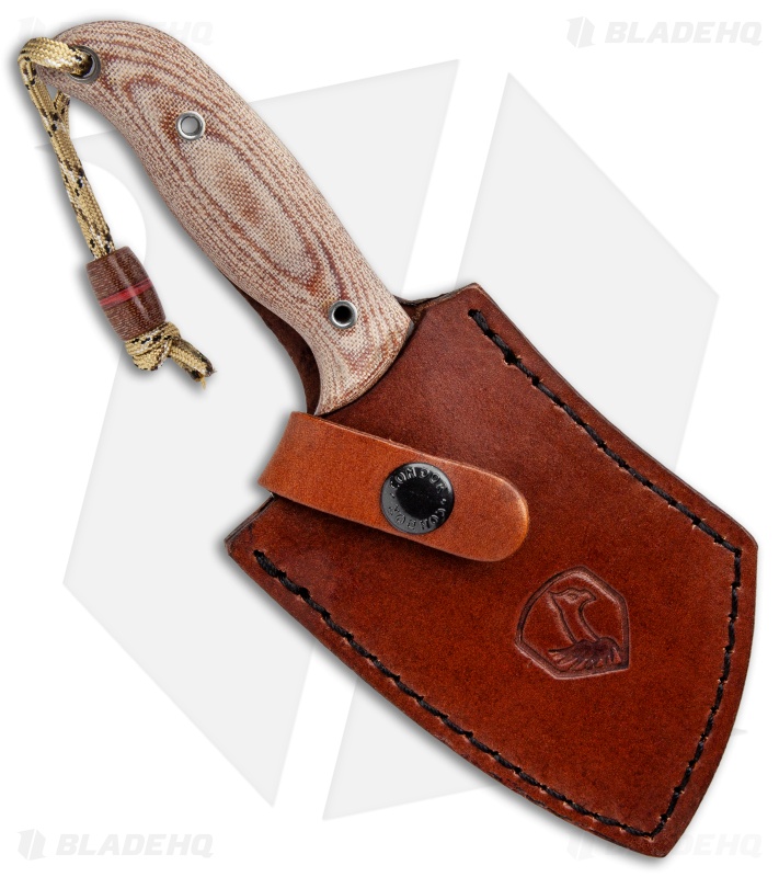 Condor Primal Cleaver Fixed Blade Knife Micarta w/ Leather Sheath (4.1" BB) 