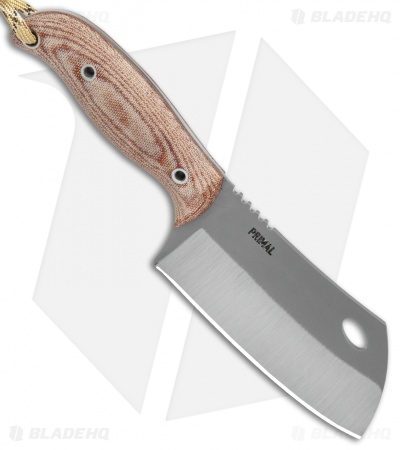 Condor Primal Cleaver Fixed Blade Knife Micarta w/ Leather Sheath (4.1" BB) 
