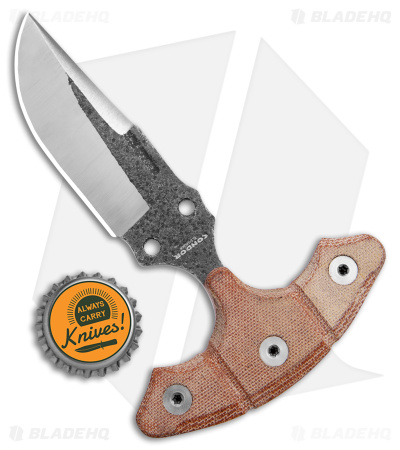 Condor Tactical P.A.S.S. EDC Dagger Fixed Blade Knife Brown Micarta (4" Black)