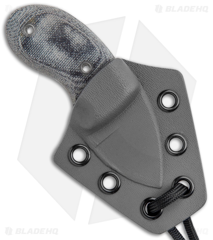 Condor Tortuga Neck Knife Fixed Blade Gray Mcarta (1.4" Black)