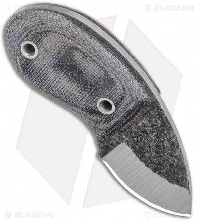 Condor Tortuga Neck Knife Fixed Blade Gray Mcarta (1.4" Black)