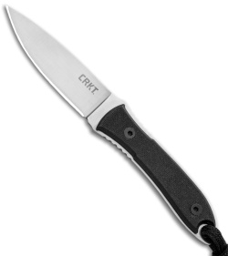 CRKT Carson F4-02N - Fixed Blade Neck Knife | Black + Satin