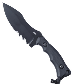 CRKT Kaila Cumings Bugsy Fixed Blade Knife Black G-10 (3.78" Black Veff Serr)