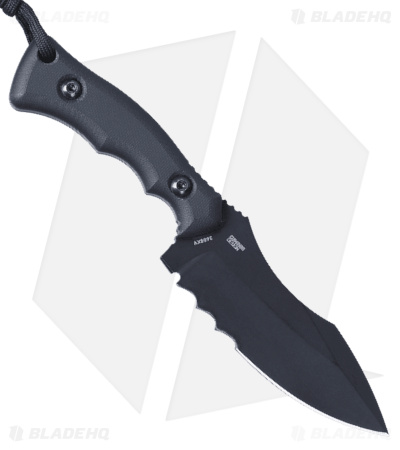 CRKT Kaila Cumings Bugsy Fixed Blade Knife Black G-10 (3.78" Black Veff Serr)