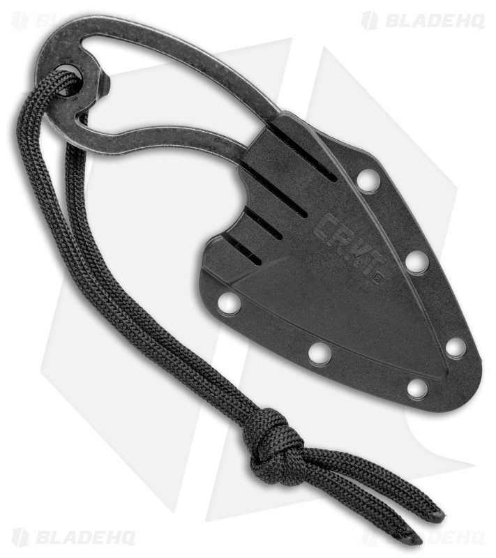 CRKT Owlet Fixed Blade Neck Knife Skeletonized (2.125" Black Stonewash) 2716 