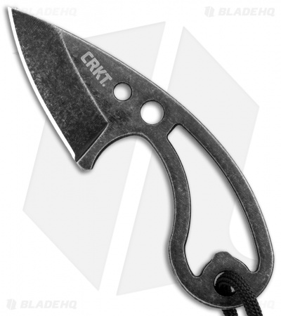 CRKT Owlet Fixed Blade Neck Knife Skeletonized (2.125" Black Stonewash) 2716 