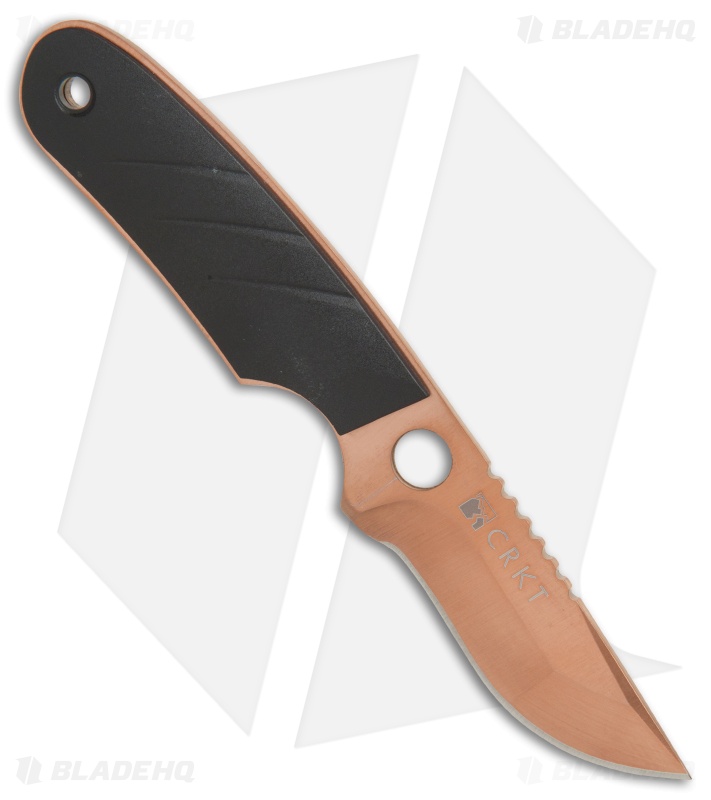 CRKT Side Hawg 2 Fixed Blade Neck Knife w/ Pivot Sheath (2.25" Bronze) 2404BR