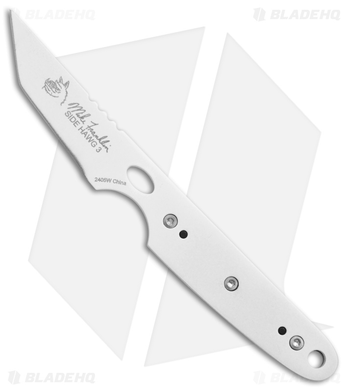 CRKT Side Hawg 3 Tanto Fixed Blade Neck Knife w/ Pivot Sheath (2" White) 2405W