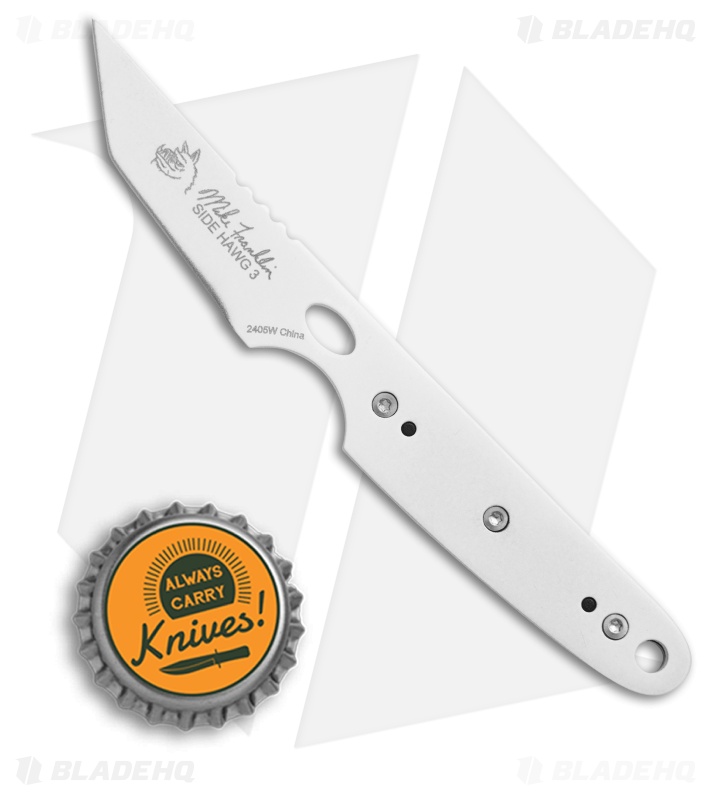 CRKT Side Hawg 3 Tanto Fixed Blade Neck Knife w/ Pivot Sheath (2" White) 2405W
