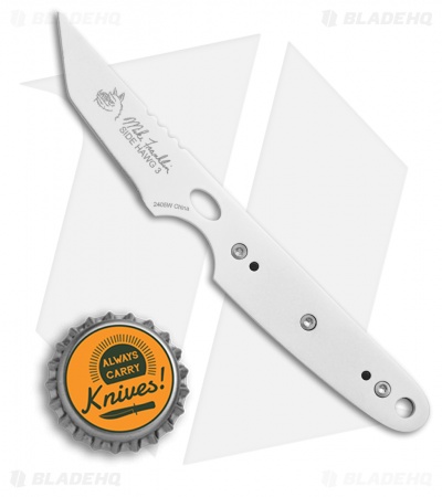 CRKT Side Hawg 3 Tanto Fixed Blade Neck Knife w/ Pivot Sheath (2" White) 2405W