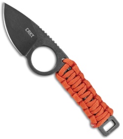 CRKT Schwarz Tailbone Fixed Blade Knife Orange Cord (2.4&quot; SW) 2415 | 130454