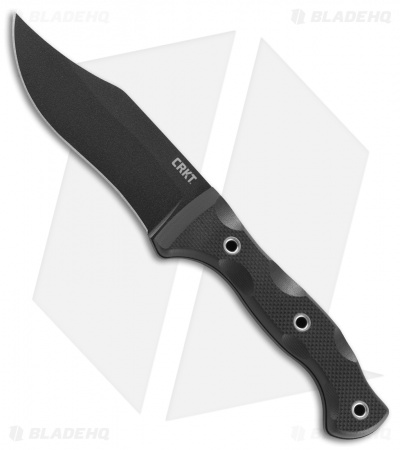 CRKT Rakkasan "Forged By War" Fixed Blade Knife Black G-10 (4.8" Black) 1520